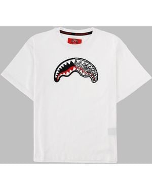 Sprayground Sketch Shark Over T Shirt - White
