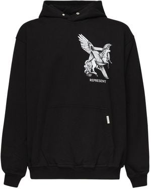 Represent Schwarzes Baumwoll-Sweatshirt