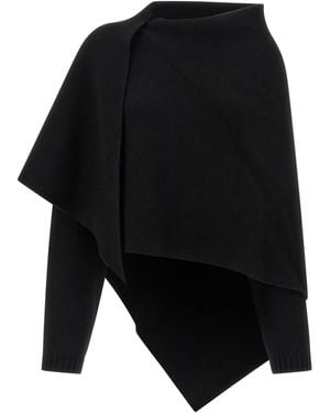 Alberta Ferretti Cropped Shawl Cardigan - Schwarz