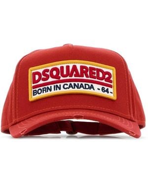 DSquared² Red Cotton Baseball Cap