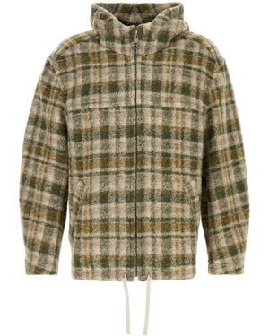 Isabel Marant Embroidered Wool Blend Oversize Kurt Jacket - Green