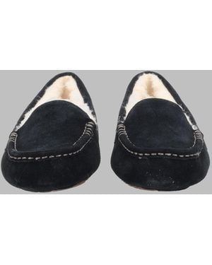 UGG Sheepskin-Trim Loafers - Black
