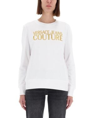 Versace Jeans Couture Sweatshirt With Logo - White