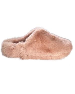 LA ROSE Furry Indoor Slippers - Pink