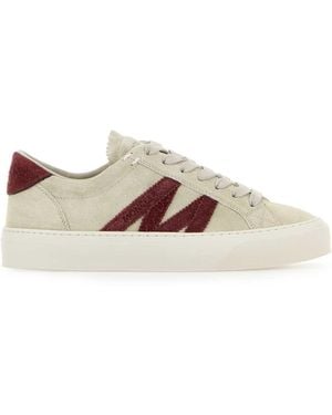 Moncler Leather Trainer Monaco2 - Natural