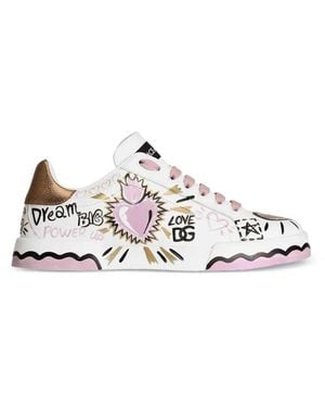 Dolce & Gabbana Portofino-sneakers - Wit