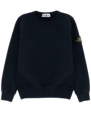 Stone Island Sweatshirt With "Patch" Logo - Blue