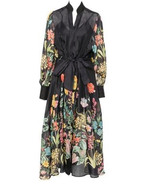 Lavi Bedrucktes langes Kleid - Weiß