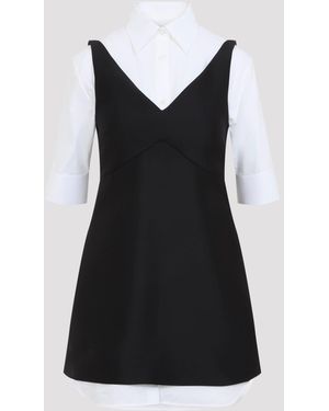 Balenciaga Hybrid-Hemdkleid - Schwarz