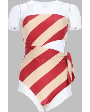 Zimmermann Roselight Tie Bandeau Swimsuit - White