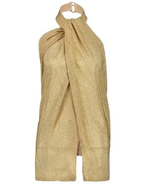 Stella McCartney Gold Halterneck Top Met Strasspaneel - Meerkleurig