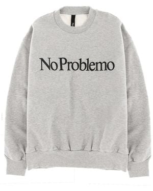 No Problemo Sweatshirt With Logo - Grey