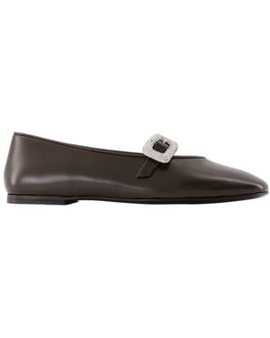 Giuseppe Zanotti Georgia Ballerinas Leer Bruin - Zwart