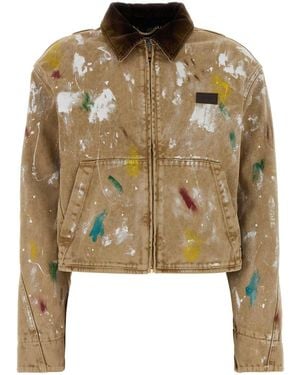 Moschino Camel Cotton Jacket - Metallic