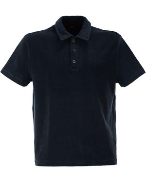 A.P.C. Julian Poloshirt aus Bio-Baumwollfrottee - Blau