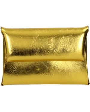 Jil Sander Mujers Cartera Piel Oro - Amarillo