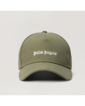 Palm Angels Casquette en velours côtelé avec logo classique - Vert