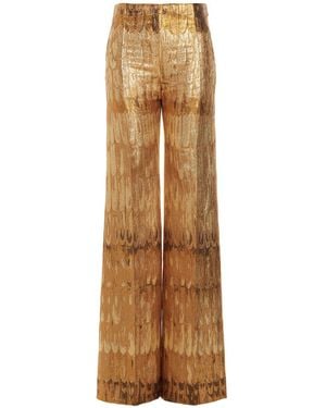 Valentino Garavani Pantalone Broccato Trousers - Natural