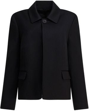 Balenciaga Wool Trapeze Jacket - Schwarz