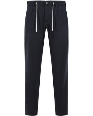 Eleventy Wool Blend Trousers - Blue