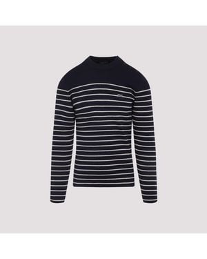 Prada Virgin Wool Crew Neck Sweater - Blau