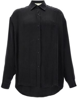 1017 ALYX 9SM 1017 Alyx 9 SM Logo Stickerei Cupro Shirt - Schwarz