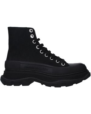 McQueen Trainers Tread Slick Uomo Tessuto Nero - Black