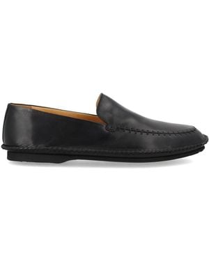 Premiata Rubber Calf Leather Loafers - Black