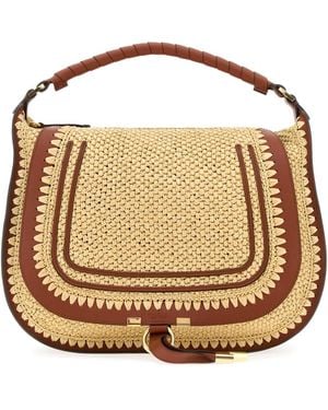 Chloé Raffia Marcie Handbag - Metallic