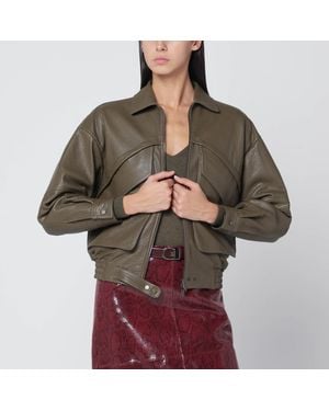 Salvatore Santoro Leather Bomber - Brown