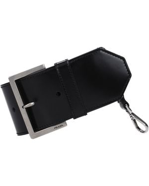 Prada Gift Ideas Wrist Strap Leather - Black