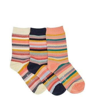 Paul Smith Swirl-Pattern Socks (Pack Of Three) - White