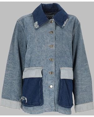Ganni Jacket Patchwork - Blue