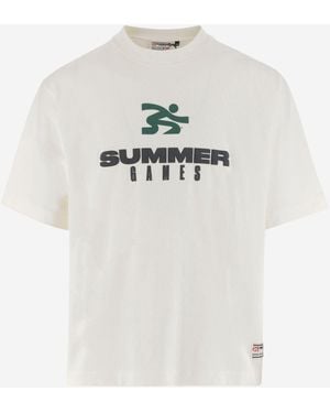 SUMMER GAMES Zomerspelen Katoenen T -shirt Met Logo - Wit