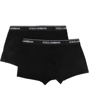 Dolce & Gabbana Set von 2 Boxern mit Logo -Band - Schwarz