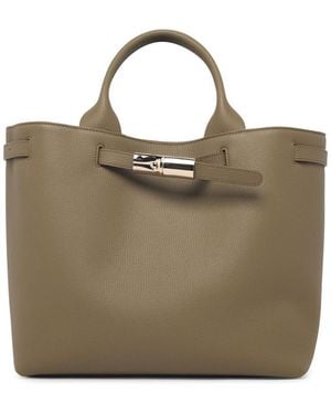 Longchamp 'L Le Smart' Lear Shopping Bag - Natural