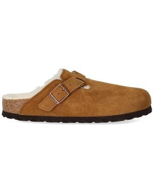 Birkenstock Boston Shearling Mink Clog - Brown
