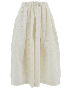 Comme des Garçons Cotton Wide-Leg Trousers - White