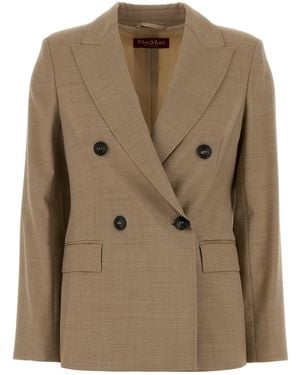 MM STUDIO Wool Umico Blazer For - Natural