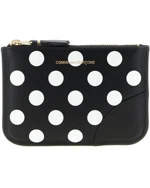Comme des Garçons Polka Dots Printed Card Holder - Black