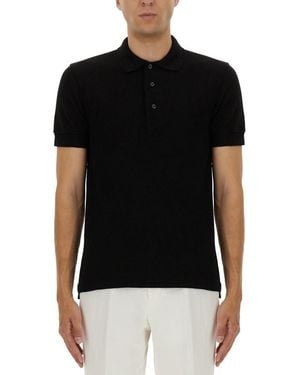 Tom Ford Pique Polo - Black