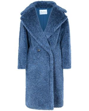 Max Mara 'Zebra' Alpaca Blend Coat - Blu