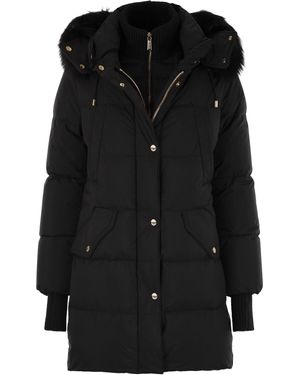 Moorer Talassa STP Long Down Jacke mit Kapuze - Schwarz