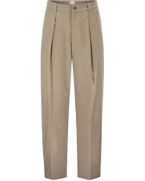 A.P.C. Tailored Cotton Trousers With Pleats - Natural
