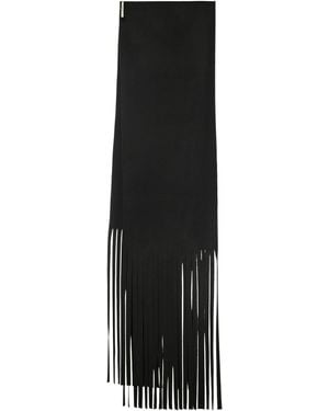 Sportmax Avocado Langer Schal mit Fransen - Schwarz