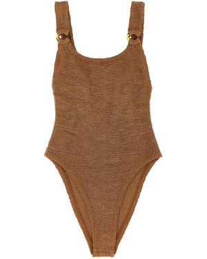 Hunza G Einteiliger Badeanzug "Domino" von - Braun