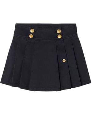 Versace Rock aus Gabardine aus Bio-Baumwolle - Schwarz