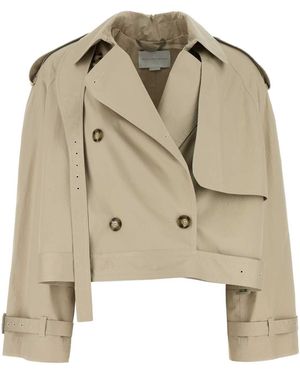 Stella McCartney Sand Cotton Trench Coat - Natural