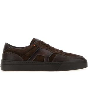 Santoni Lace Up Sneakers - Black