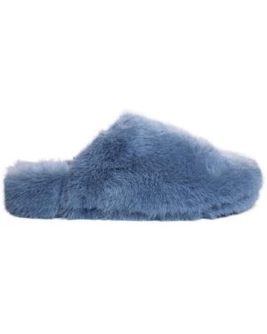 LA ROSE Pelzige Hausschuhe von - Blau